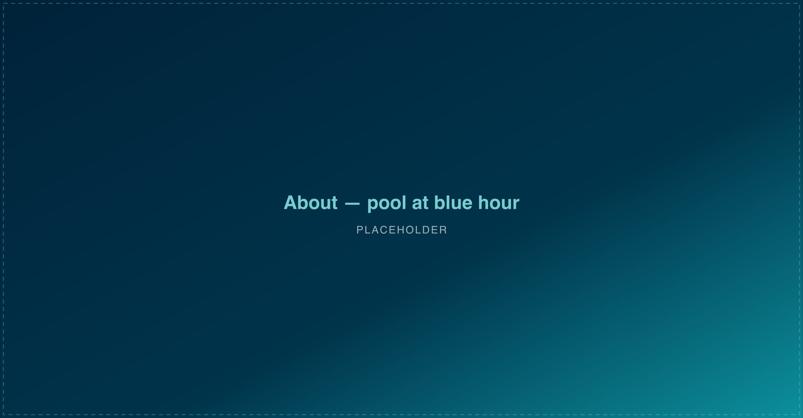 Fictional custom pool at blue hour