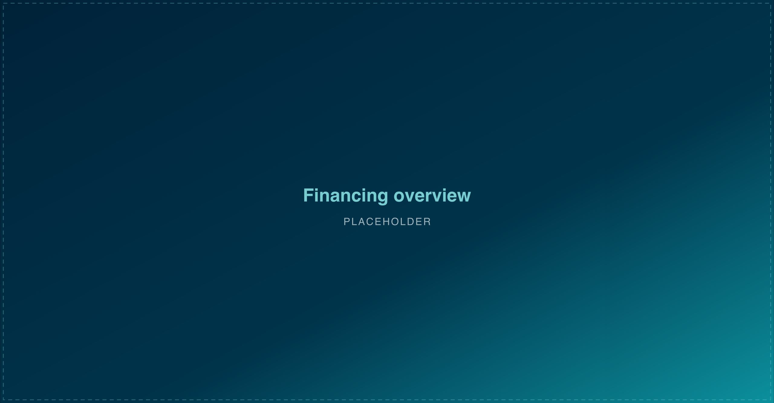 Generic project financing placeholder